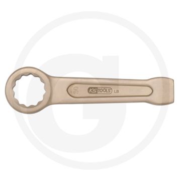 Ks tools bronze schlag-ringschlüssel 22 mm - funkenfrei, 38x14x155 mm, aluminium-bronze