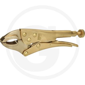 Ks tools bronzeplus funkenfreie gripzange, 254 mm - geschmiedete greifbacken, gezahnte ausführung