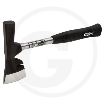 Ks tools stukadoorsbijl, 600 gram, stalen steel, kunststof handgreep, gesmede uitvoering, inductief geharde slagoppervlakken