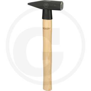Ks tools schlosserhammer mit hickorystiel, 400g - geschmiedete ausführung, induktiv gehärtete schlagflächenrandzonen