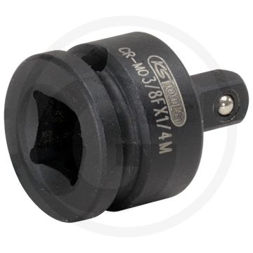 Ks tools 3/8" kraft-verloop-adapter, 3/8"f x 1/4"m - vierkantantrieb, din 3121/iso 1174, chrom-molybdän