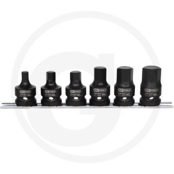Ks tools 1/2" power bit steckschlüssel, kurz, satz, 6-teilig - chrom-molybdän - 1/2" antrieb