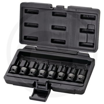 Ks tools 1/2" bit steckschlüsselsatz tx, power, 8-teilig, t30-t80, super chrom-molybdän stahl