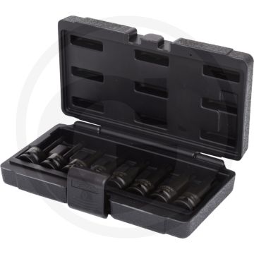 Ks tools 1/2" kracht-bitdoppenset voor tx-schroeven, 8-delig, t30-t80, lang - chrom-molybdän