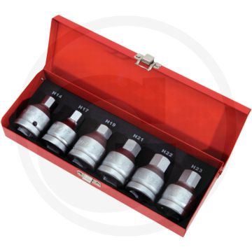 Ks tools 3/4" Kraft-Steckschlüssel-Bitsatz 6-teilig für Innensechskant-Bolzen