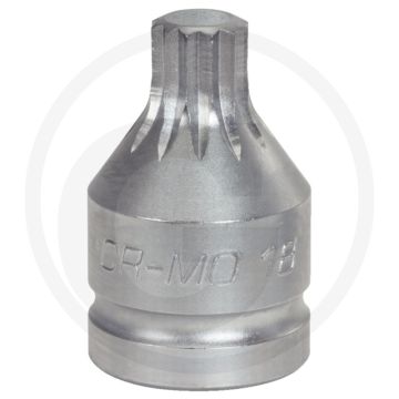 Ks tools 3/4" bit-dopsleutel voor veeltand(xzn®)-schroeven, kracht, kort, m18 - super chroom-molybdeenstaal