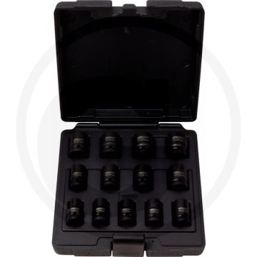 Ks tools 1/2" 12-teiliger Steckschlüsselsatz, kurz, 13-teilig, 10-24 mm - chrom-molybdän, Kunststoffkoffer