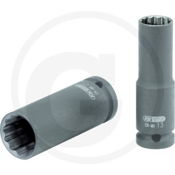 Ks tools 1/2" dopsleutel, twaalfkant, kracht, lang 11 mm - super chroom-molybdeenstaal