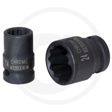 Ks tools 1/2" dopsleutel, twaalfkant, kracht, kort 9 mm - super chroom-molybdeenstaal