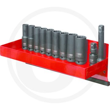 Ks tools 1/2" dopsleutelset, twaalfkant, kracht, lang, 13-dlg. - chrom-molybdän