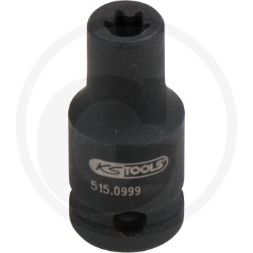 Ks tools 1/4 tx-e-kraft-stecknuss, kurz, e5 - chrom-molybdän stahl, e-torx®, 6mm diepte