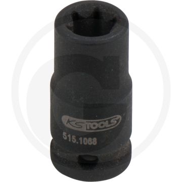 Ks tools 1/4 tx-e-kraft-stecknuss, kurz, e8 - chrom-molybdän stahl, e-torx®, iso 1174, din 3121