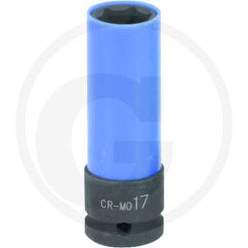 Ks tools 1/2" dopsleutel voor alu-velgen, lang, 17 mm, kunststofbescherming