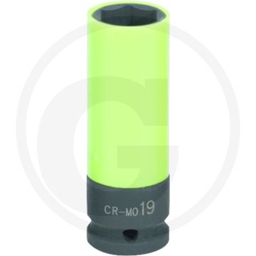 Ks tools 1/2" dopsleutel voor alu-velgen, lang, 19 mm, kunststofbescherming