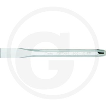 Ks tools koudbeitel, 8-kant, hoogglans verchromt, 130 mm lang