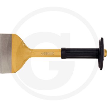 Ks tools voegenbeitel met handbescherming, flach oval, 250x50 mm - geharde uitvoering