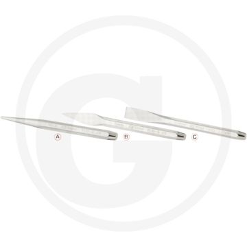Ks tools centerpons, 8-kant, hoogglans verchromt, Ø 5 mm