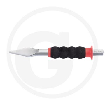 Ks tools ritskoudbeitel met veiligheidshandgreep - 8-kant, 30x30x190mm, geharde slagkop