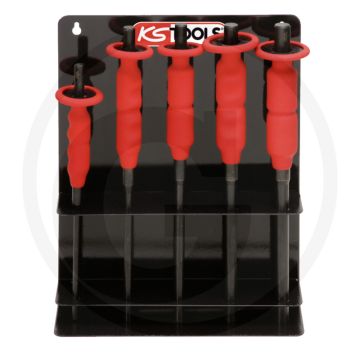 Ks tools Stiftantriebsset mit Handschutz, 5-teilig - gehärtete Werkstücke, nachschleifbare Spitze