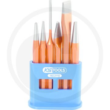 Ks tools combi-gereedschapset, 6-dlg, in kunststo - gehard en gelakt