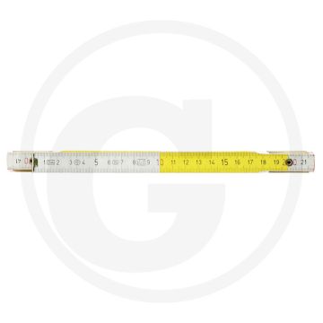 Ks tools holz-gliedermaßstab, weiß/gelb, 2m - messgenauigkeit eg-genauigkeitsklasse iii