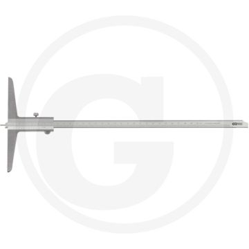 Ks tools tiefenmessschieber met messstift, 0-200 mm - din 862, laserskaliert, gehard - rvs - kunststofetui