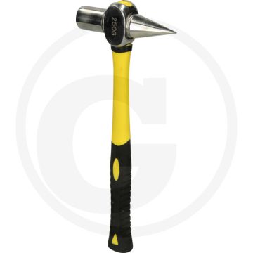 Ks tools edelstahl prüfhammer, 250 g mit fiberglas-stiel, geschmiedete ausführung