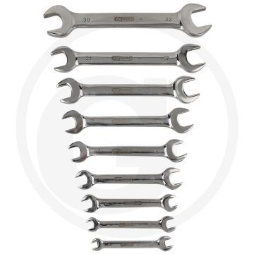 Ks tools edelstahl doppelmaulschlüssel-satz, 9-tl. - 15° bekhoek