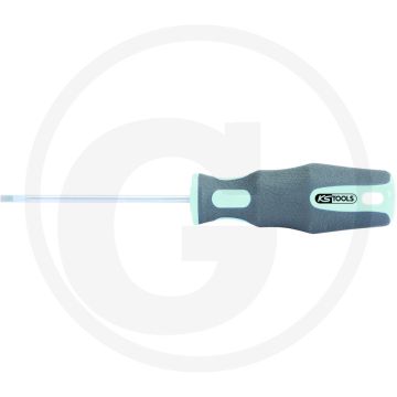 Ks tools edelstahl schraubendreher schlitz, 8mm - rvs, 2-komponentengriff, 80x40x290mm