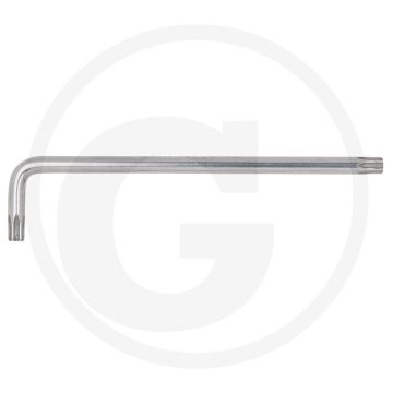 Ks tools edelstahl tx-winkelstiftschlüssel mit bohrung, lange ausführung, rostfrei, 80x4x160mm, tx-torx® metrisch profiel