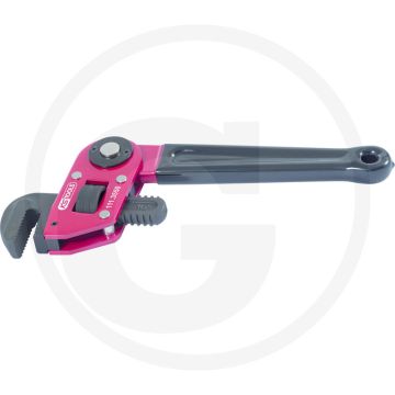 Ks tools clé à pipe à une main 1.1/2" avec tête réglable - aluminium gusskörper, 160° schwenkbarer griff