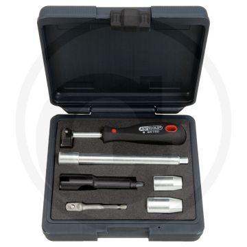 Ks tools wc sanitair-kombi-kit, 6-delig - speciaal voor wc-sitzen - kunststofkoffer - 6-dlg.