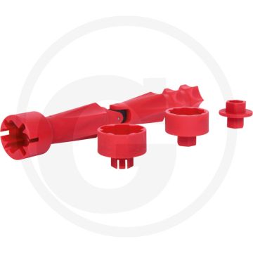 Ks tools wc-sitz montageschlüssel-satz, 4-tlg. - ideal für über 25 wc-sitzbefestigungen - spezielles gelenk für optimale hebelwirkung