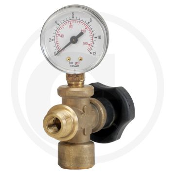 Ks tools Manometer, 12bar - 1/2" Innen- und Außengewindeanschluss