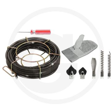 Ks tools kanaal- en pijpreinigngs-set Ø 16mm, 13-delig, spiraal met binnenziel - inclusief spiralenkorb