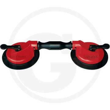 Ks tools doppelsaugheber 80 kg, doppelgelenkkopf - 80 kg tragkraft, für glatte oberflächen