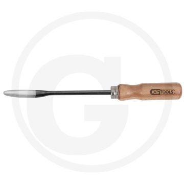 Ks tools löffelschaber / langschaber, 320mm - amerikaanse form, geschliffen, gebördelte zwinge, holzgriff, spezial-werkzeugstahl
