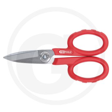 Ks tools universele werkplaatsschaar 140 mm - robuuste korte schaar met kabelknipper