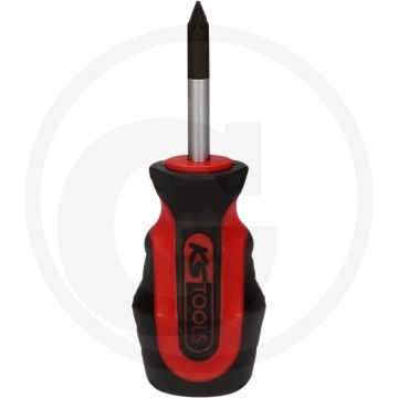 Ks tools ergotorqueplus schraubendreher, kurz, pz1 - extra kurze klinge, 2-component griff