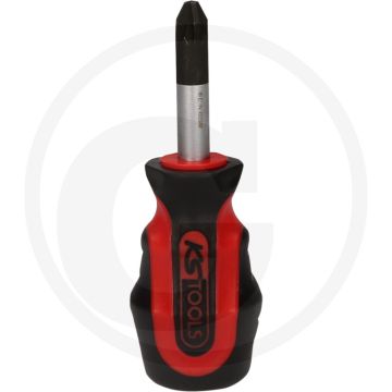 Ks tools ergotorqueplus schraubendreher, kurz, pz3 - extra kurze klinge - 40g