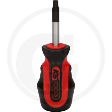 Ks tools ergotorqueplus schraubendreher, t25, kurz - rundes profil, chrom vanadium klinge - 47g