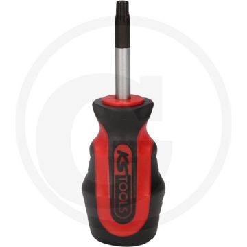 Ks tools ergotorqueplus schraubendreher, t27, kurz - rund, chrom vanadium klinge