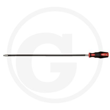 Ks tools ergotorque® schroevendraaier met vierkantaandrijving, extra lang, 1/4'' - flexibele schroevendraaier