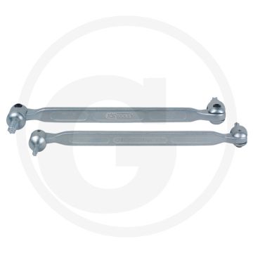 Ks tools classic tx dubbele gewrichtsleutel, t15xt20 - torx, mit gelenk, matt satiniert