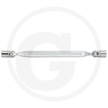 Ks tools doppel-gelenkschlüssel, 17x19mm - flanktraction-profil, extra großer schwenkbereich