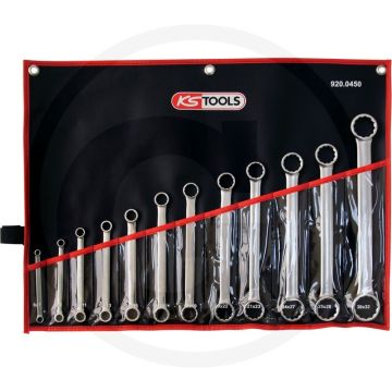 Ks tools ultimateplus® dubbele ringsleutelset, recht, 12-delig, 6x7-30x32 mm - industriële kwaliteit