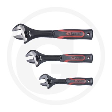 Ks tools classic schroefsleutelset met 2-componenten greep, verstelbaar, 3-delig - max. sleutelwijdte 34mm