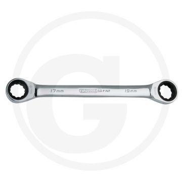 Clé à anneau à double cliquet Ks tools gearplus®, 8x9 mm - 72 dents, chrome-vanadium