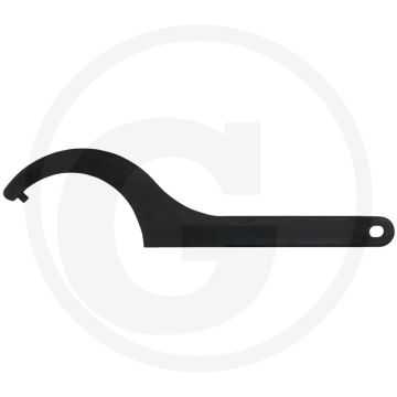 Ks tools fester hakenschlüssel mit zapfen, 180-195 mm - brüniert, chrom vanadium - din 1810 form b - kreuzlochmuttern