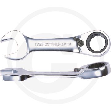 Ks tools gearplus® ratelringsteeksleutel, extra kort, 10 mm - 72 tanden